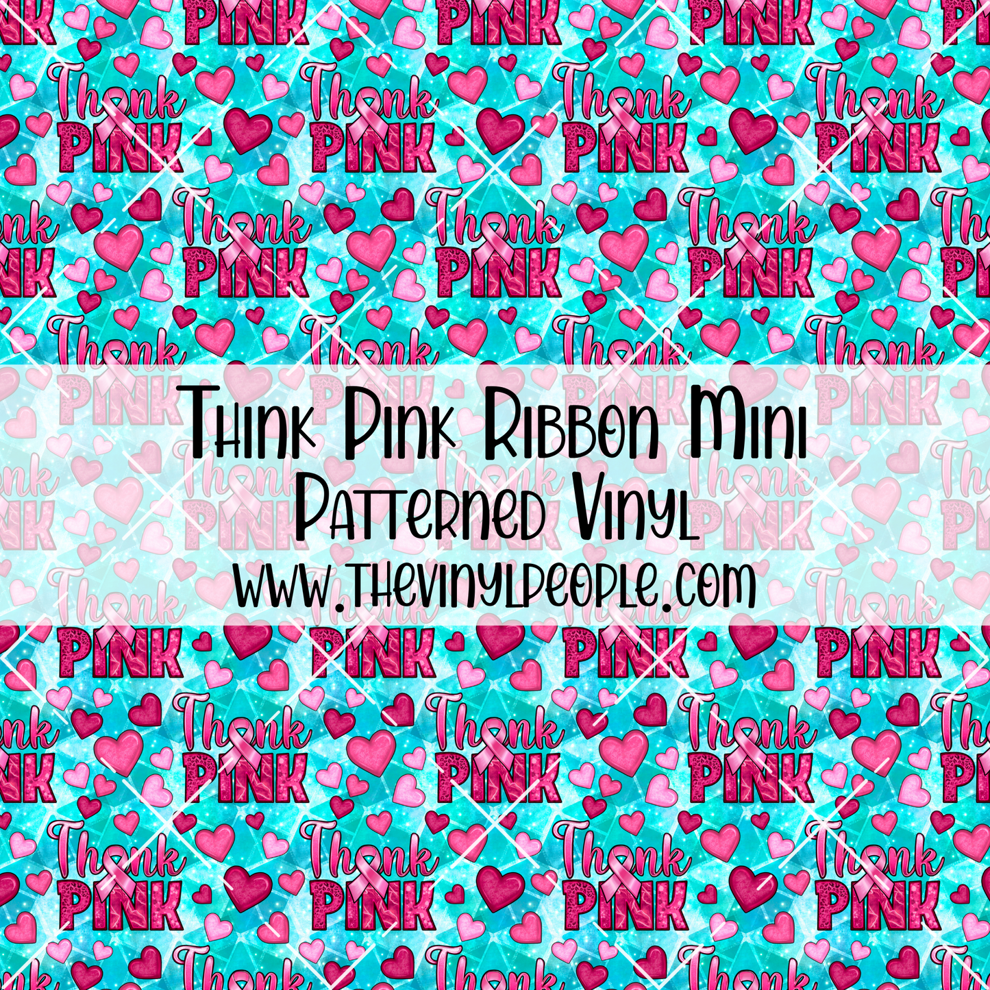 Think Pink Ribbon Patterned Vinyl