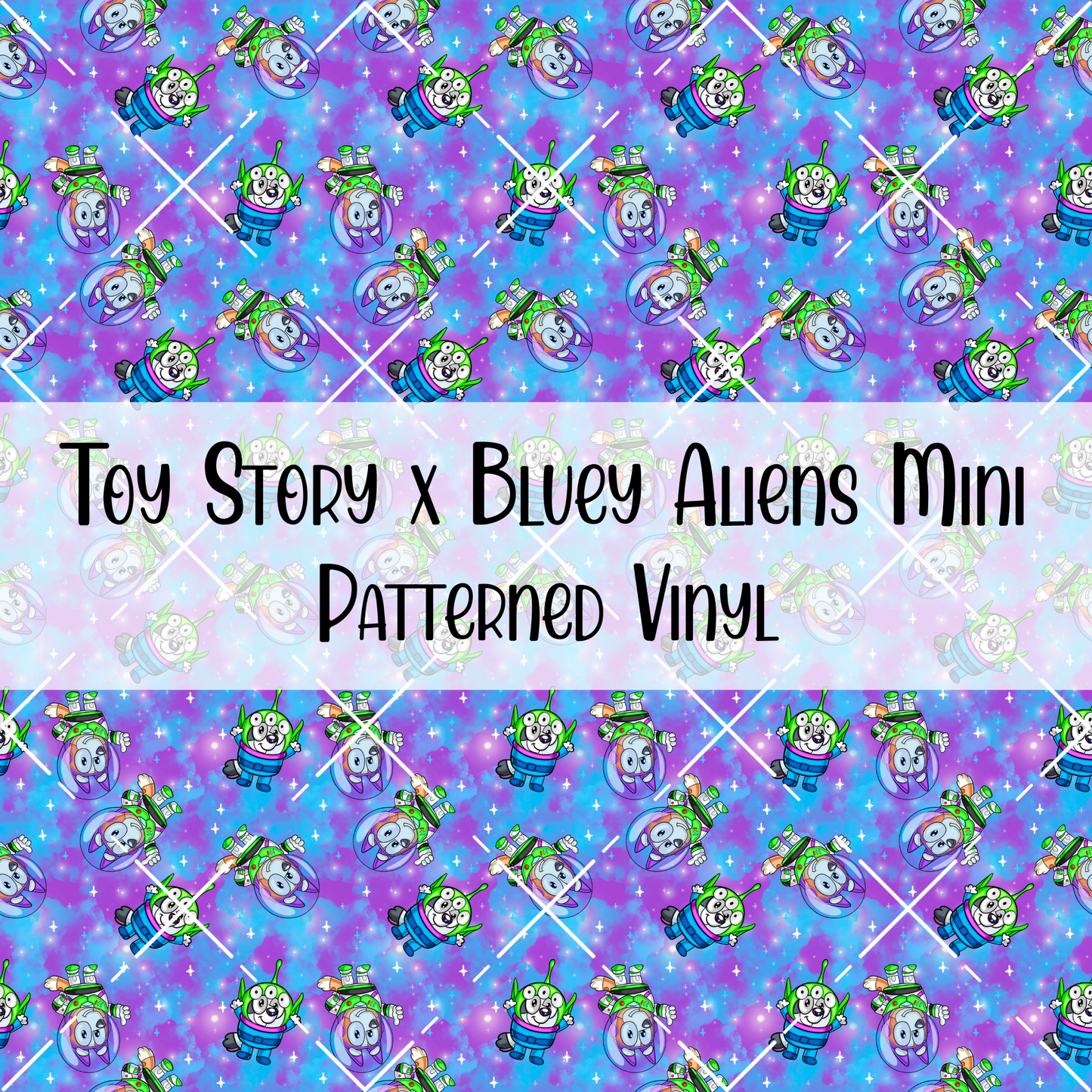Toy Story x Bluey Aliens Patterned Vinyl