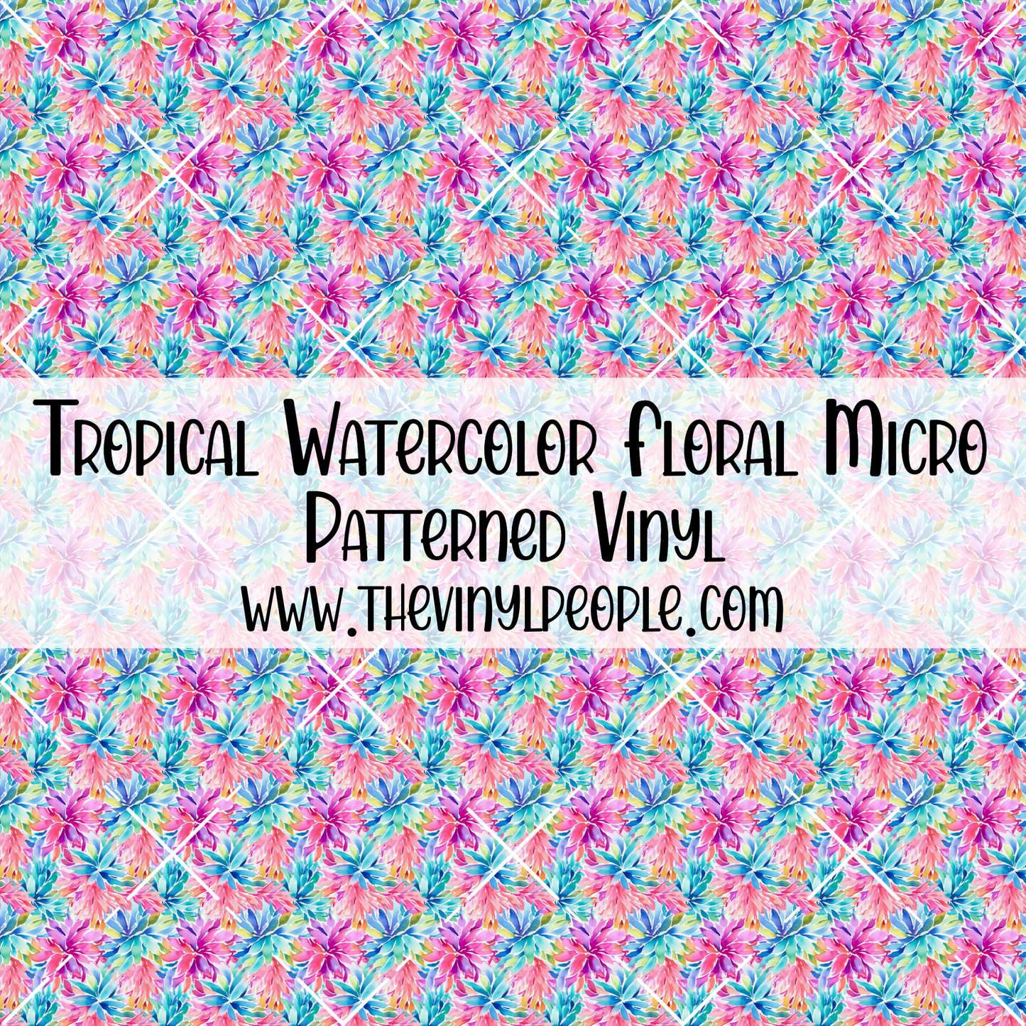 Tropical Watercolor Floral Patterned Vinyl