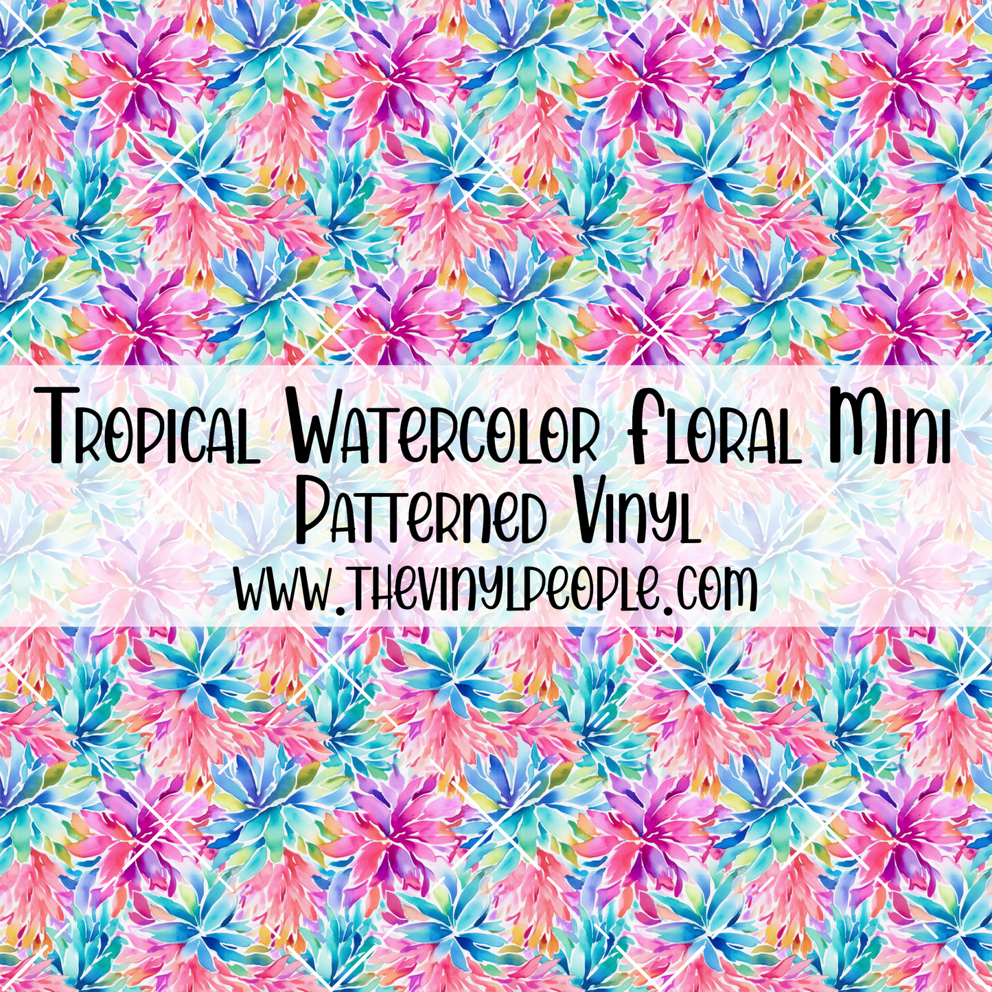 Tropical Watercolor Floral Patterned Vinyl