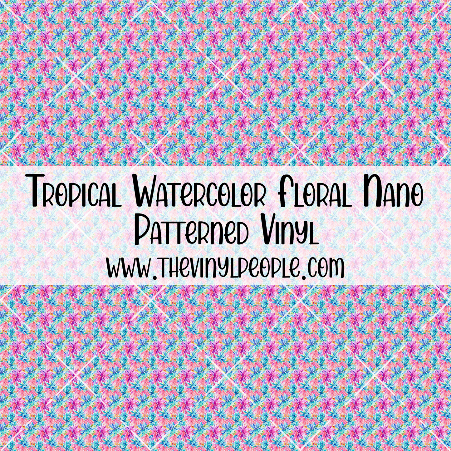 Tropical Watercolor Floral Patterned Vinyl