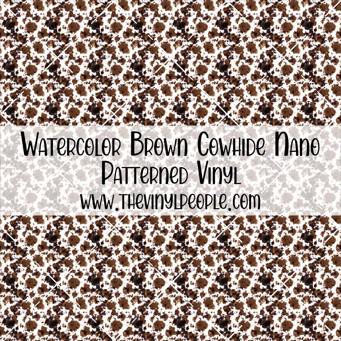Watercolor Brown Cowhide Patterned Vinyl