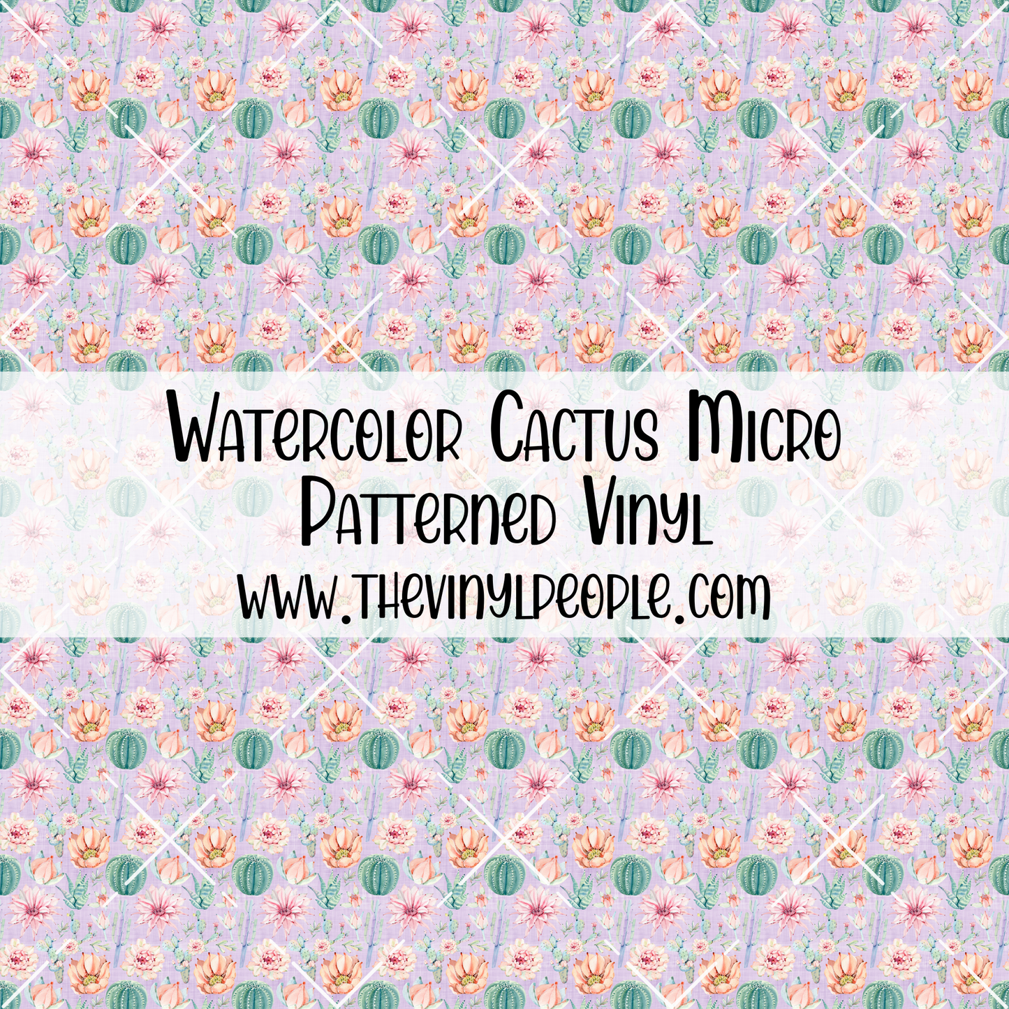 Watercolor Cactus Patterned Vinyl
