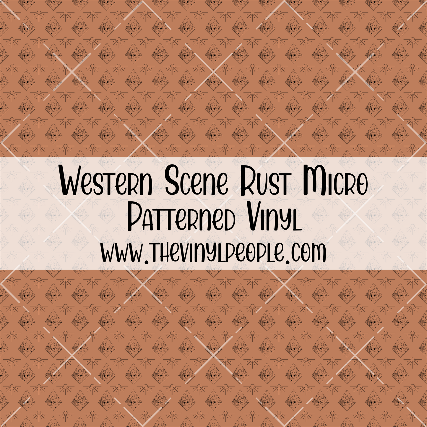 Western Scene Rust Patterned Vinyl