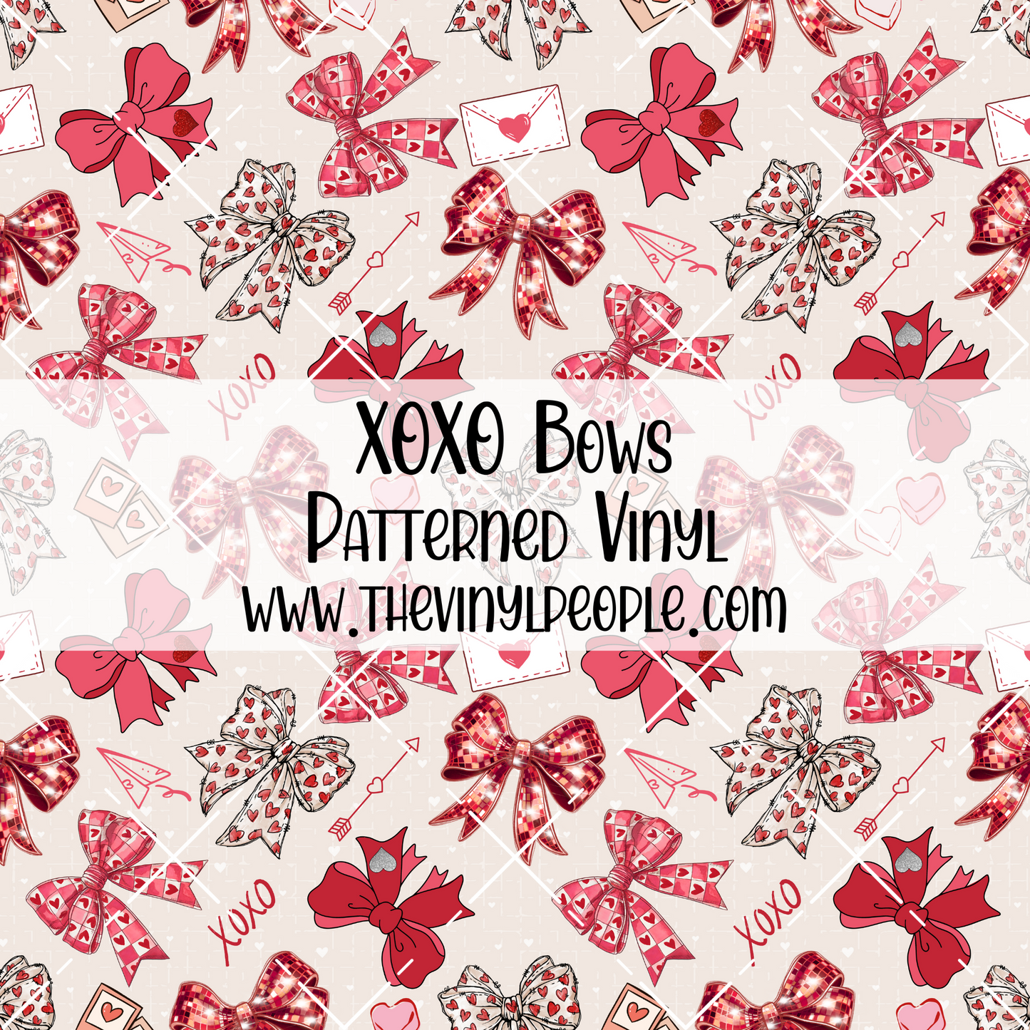 XOXO Bows Patterned Vinyl
