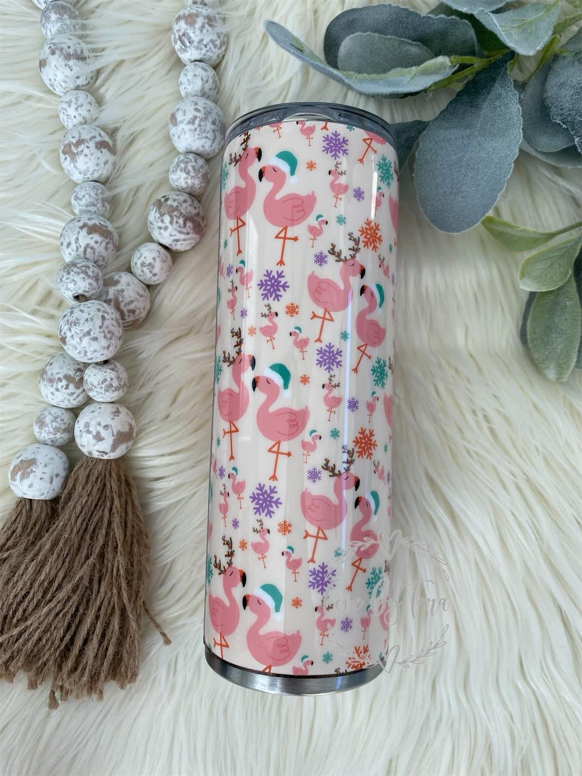 Christmas Flamingle Patterned Vinyl