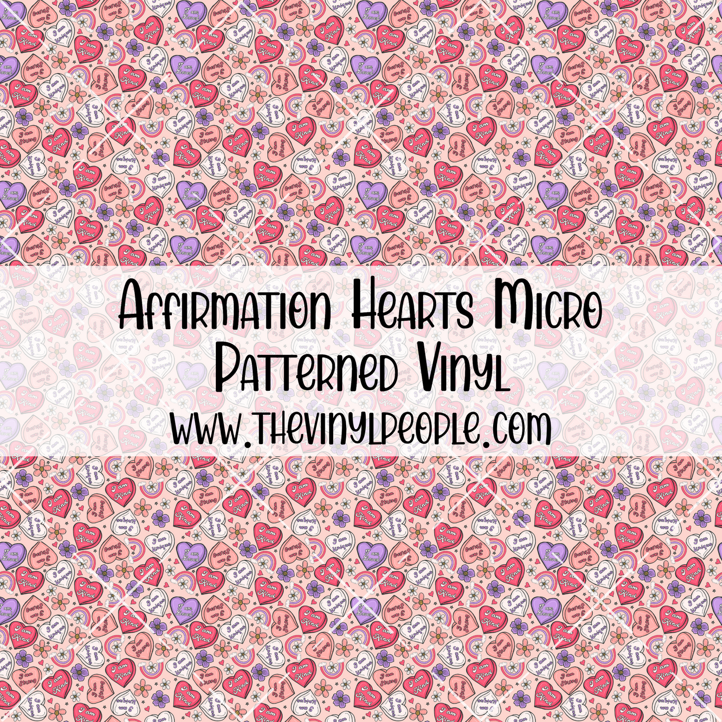 Affirmation Hearts Patterned Vinyl