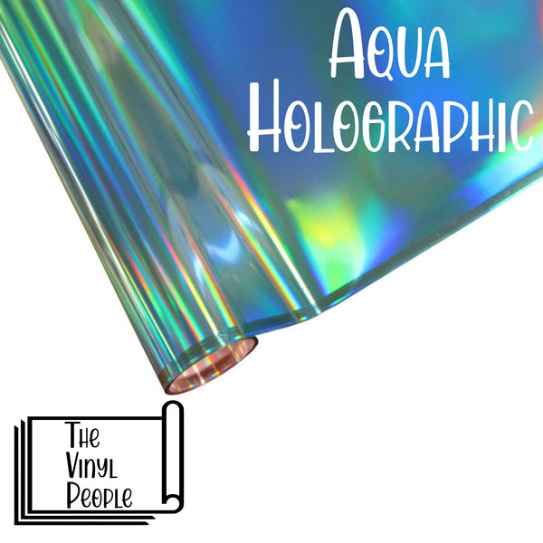 Aqua Holographic Foil