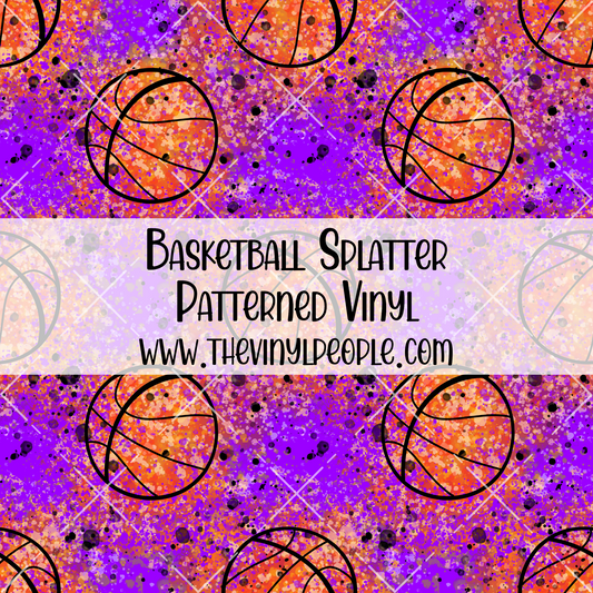Basketball Splatter Patterned Vinyl