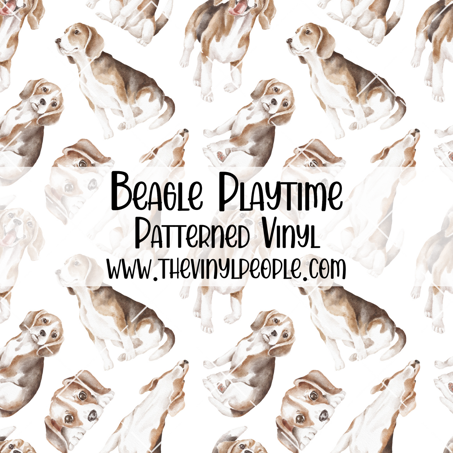 Beagle Playtime Patterned Vinyl