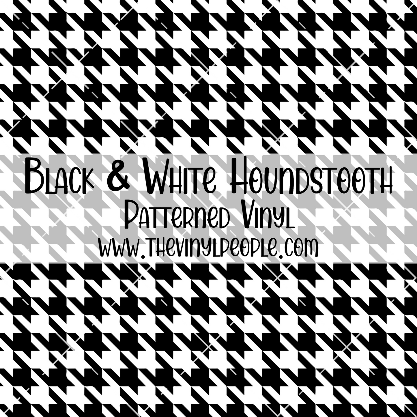 Black & White Houndstooth Patterned Vinyl
