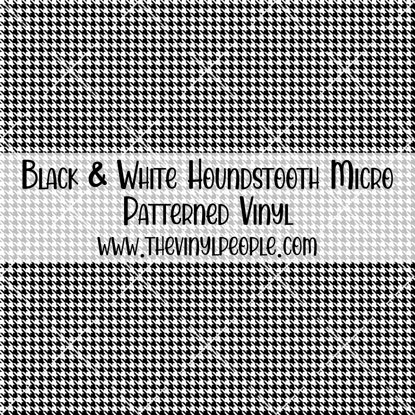 Black & White Houndstooth Patterned Vinyl