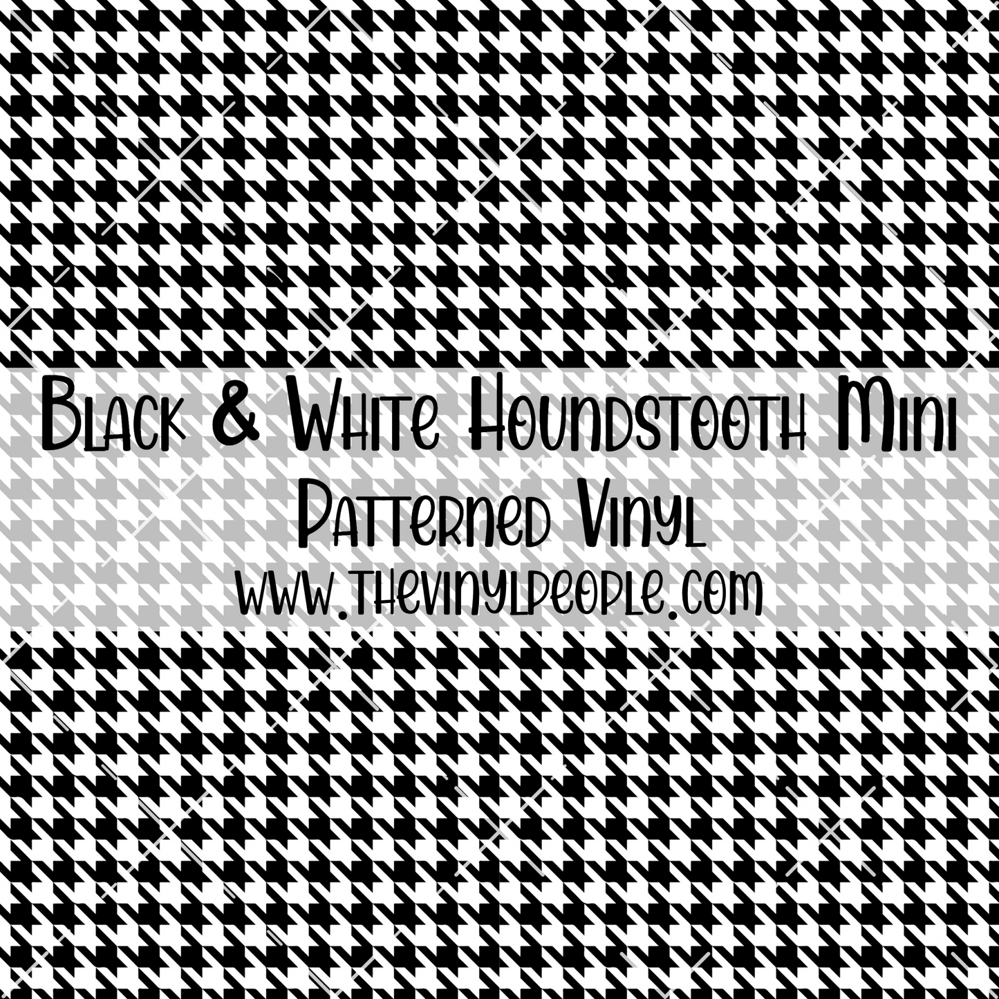 Black & White Houndstooth Patterned Vinyl