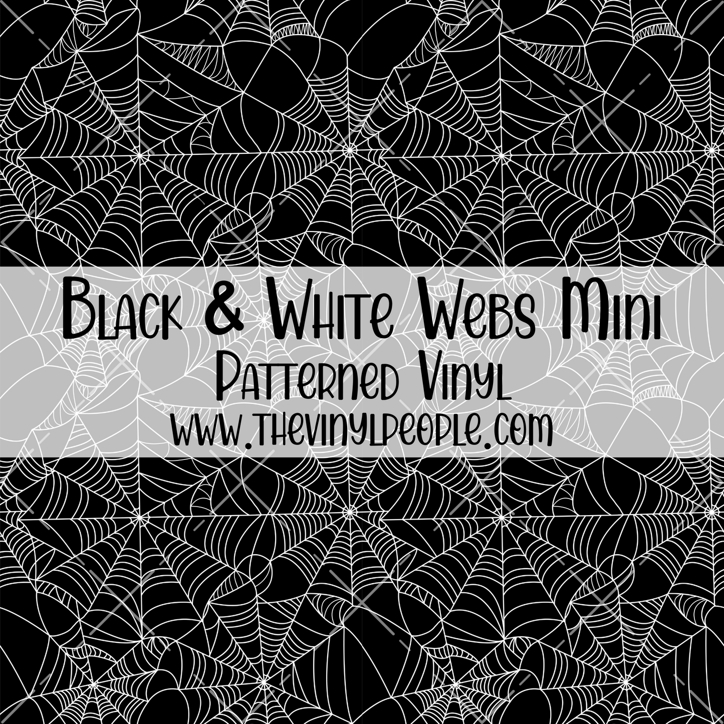 Black & White Webs Patterned Vinyl