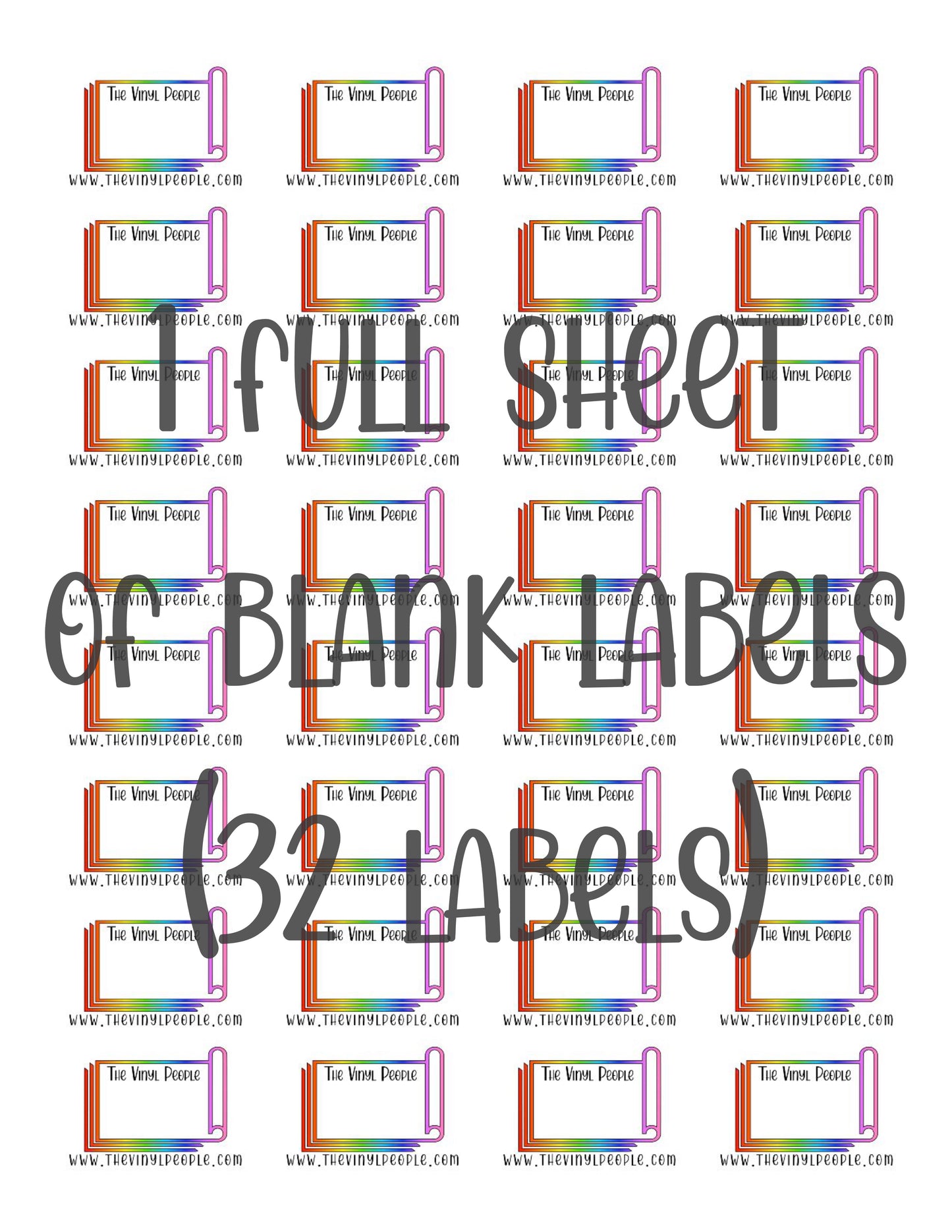The Vinyl People Blank Labels