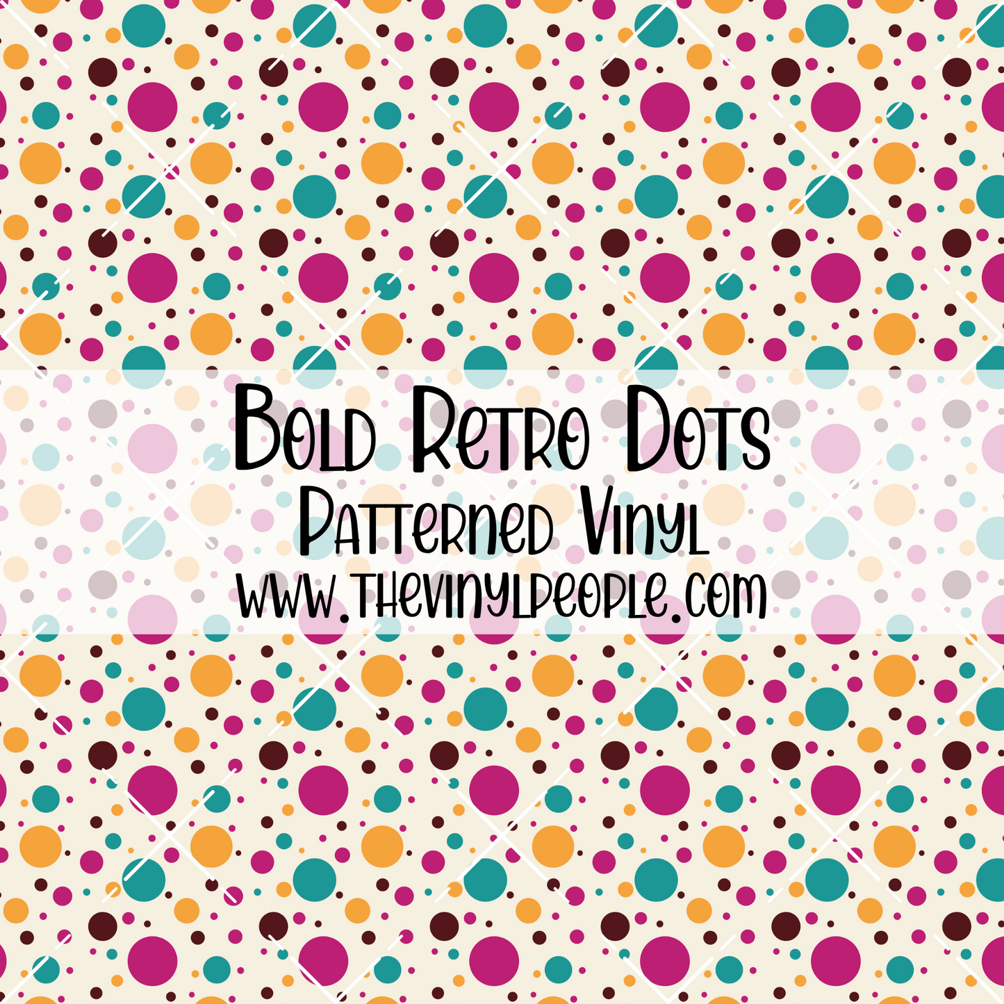 Bold Retro Dots Patterned Vinyl