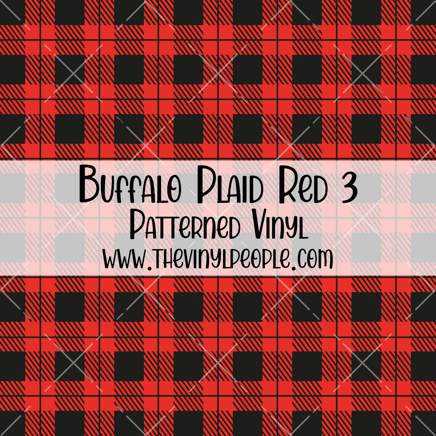 Buffalo Plaid Red 3 Patterned Vinyl