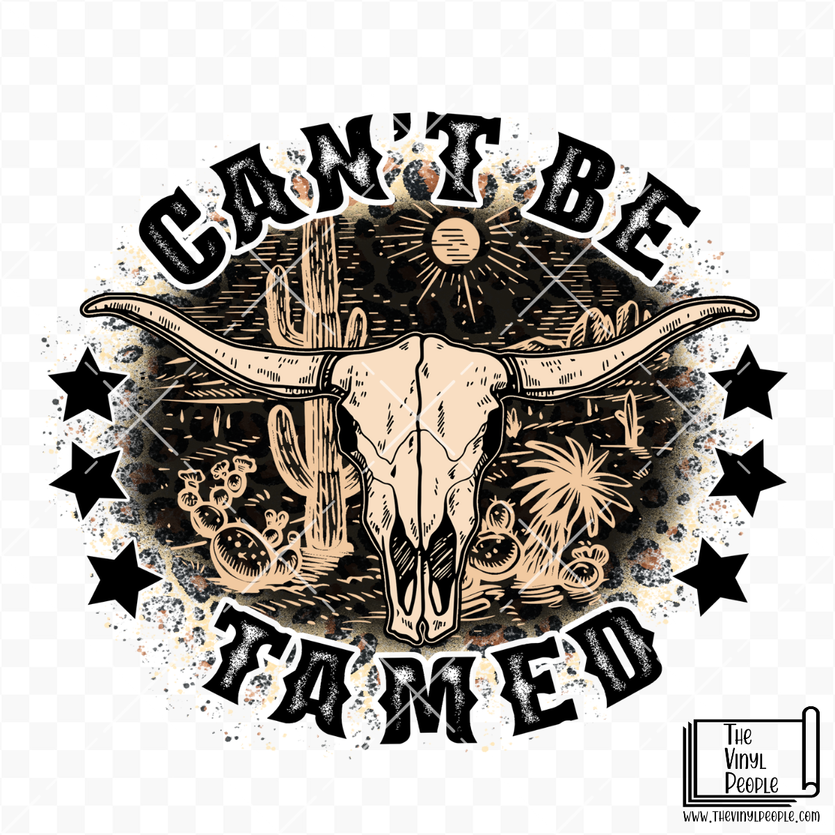 Bull Skull Tamed Vinyl Decal
