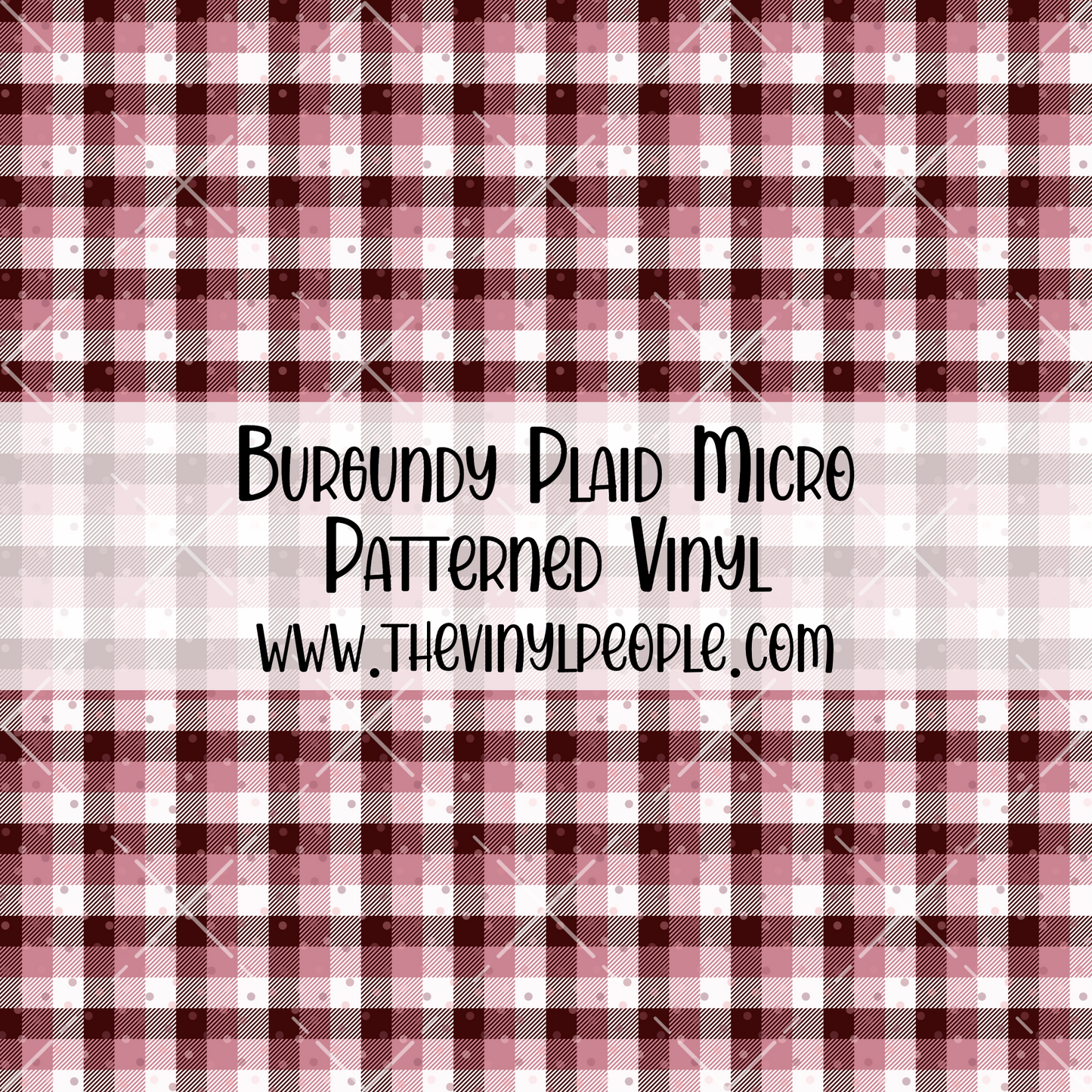 Burgundy Plaid Patterned Vinyl