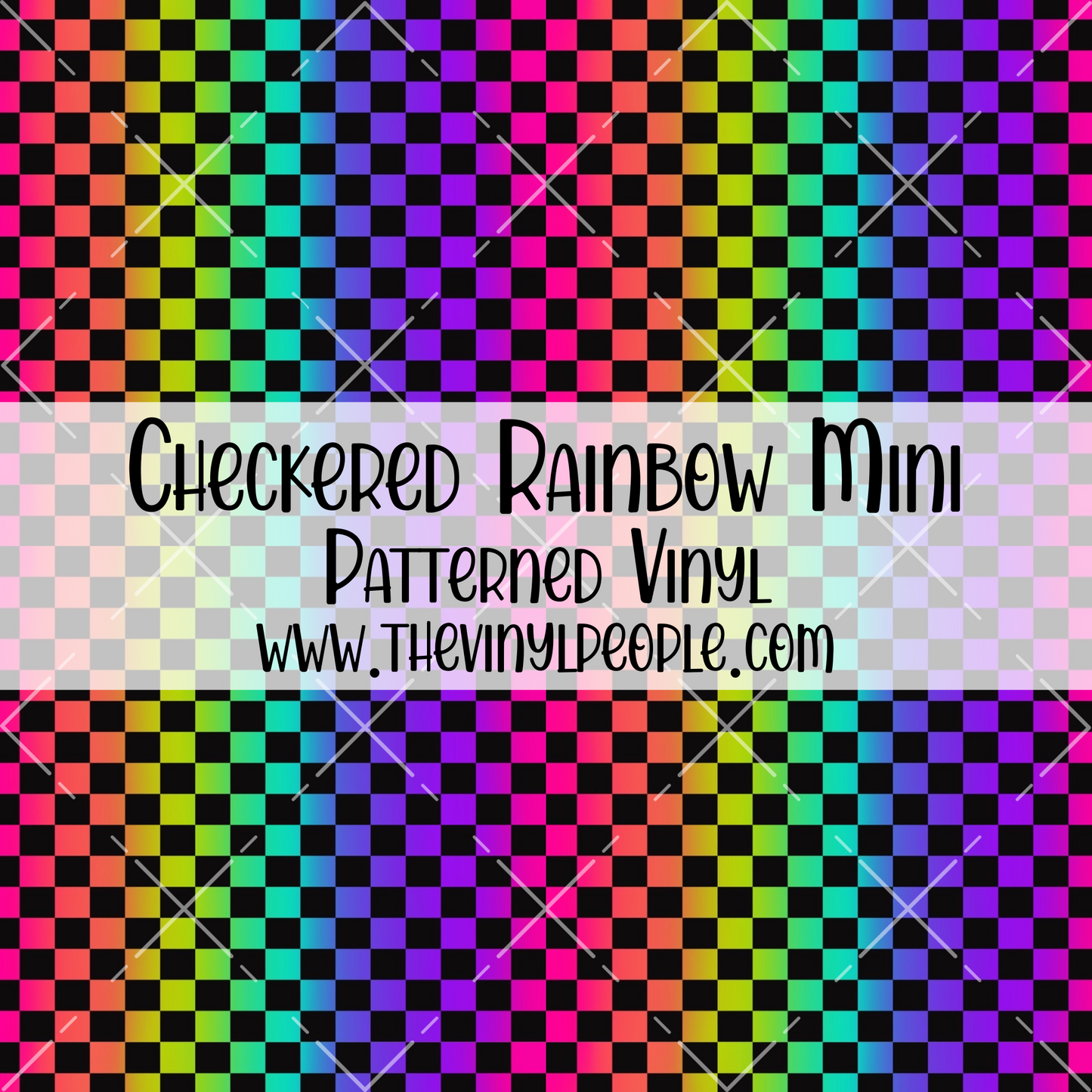 Checkered Rainbow Patterned Vinyl