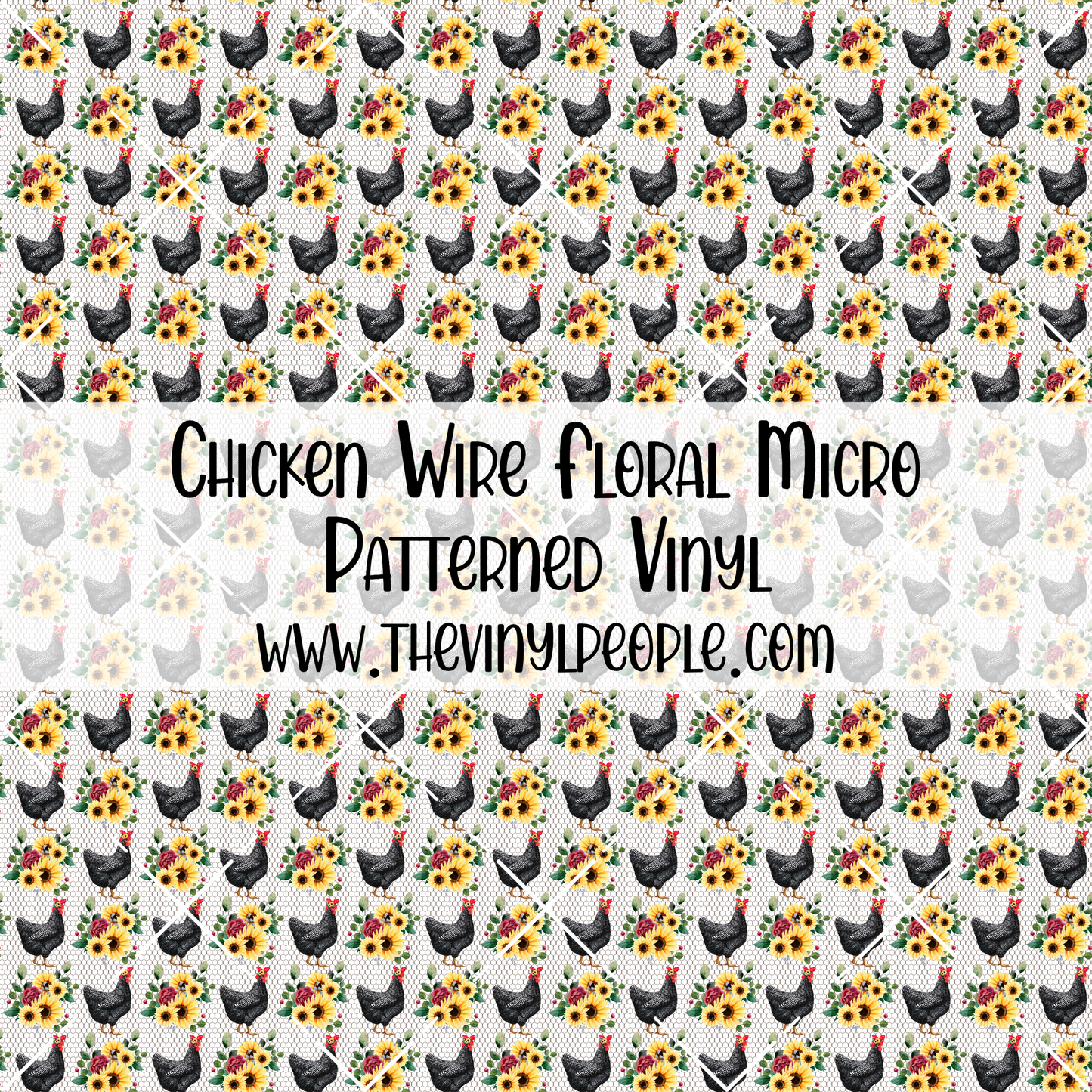Chicken Wire Floral Patterned Vinyl