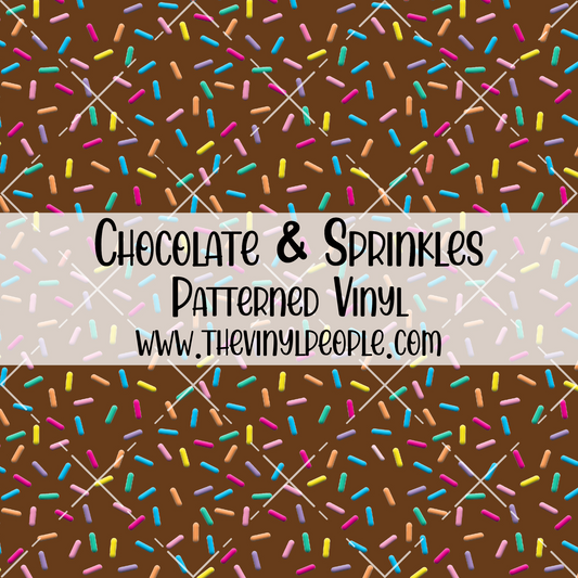 Chocolate & Sprinkles Patterned Vinyl