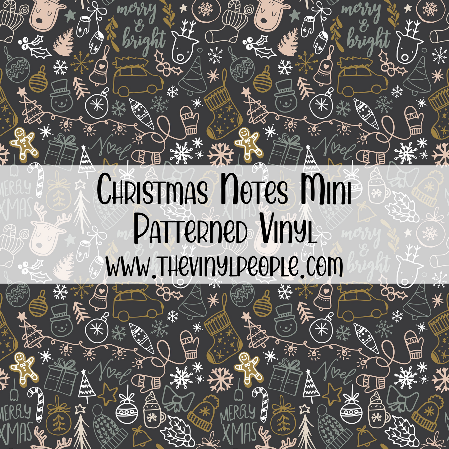 Christmas Notes Patterned Vinyl