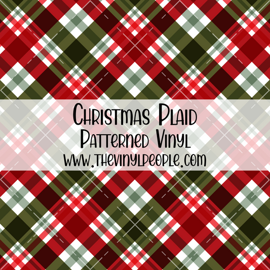 Christmas Plaid Patterned Vinyl