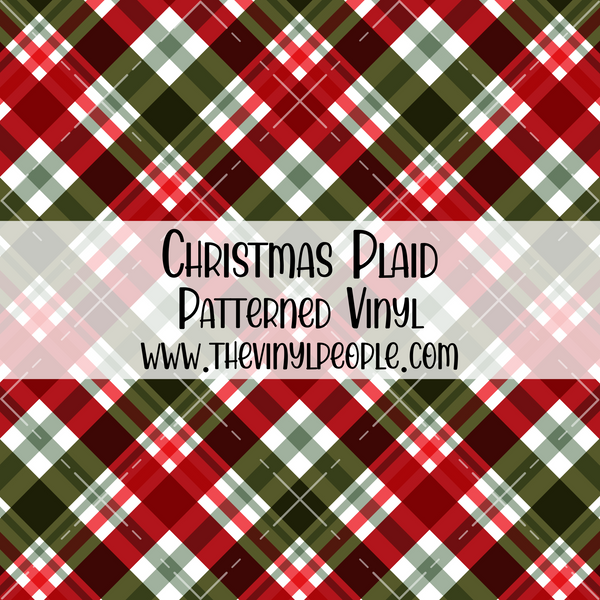 Christmas Plaid Patterned Vinyl
