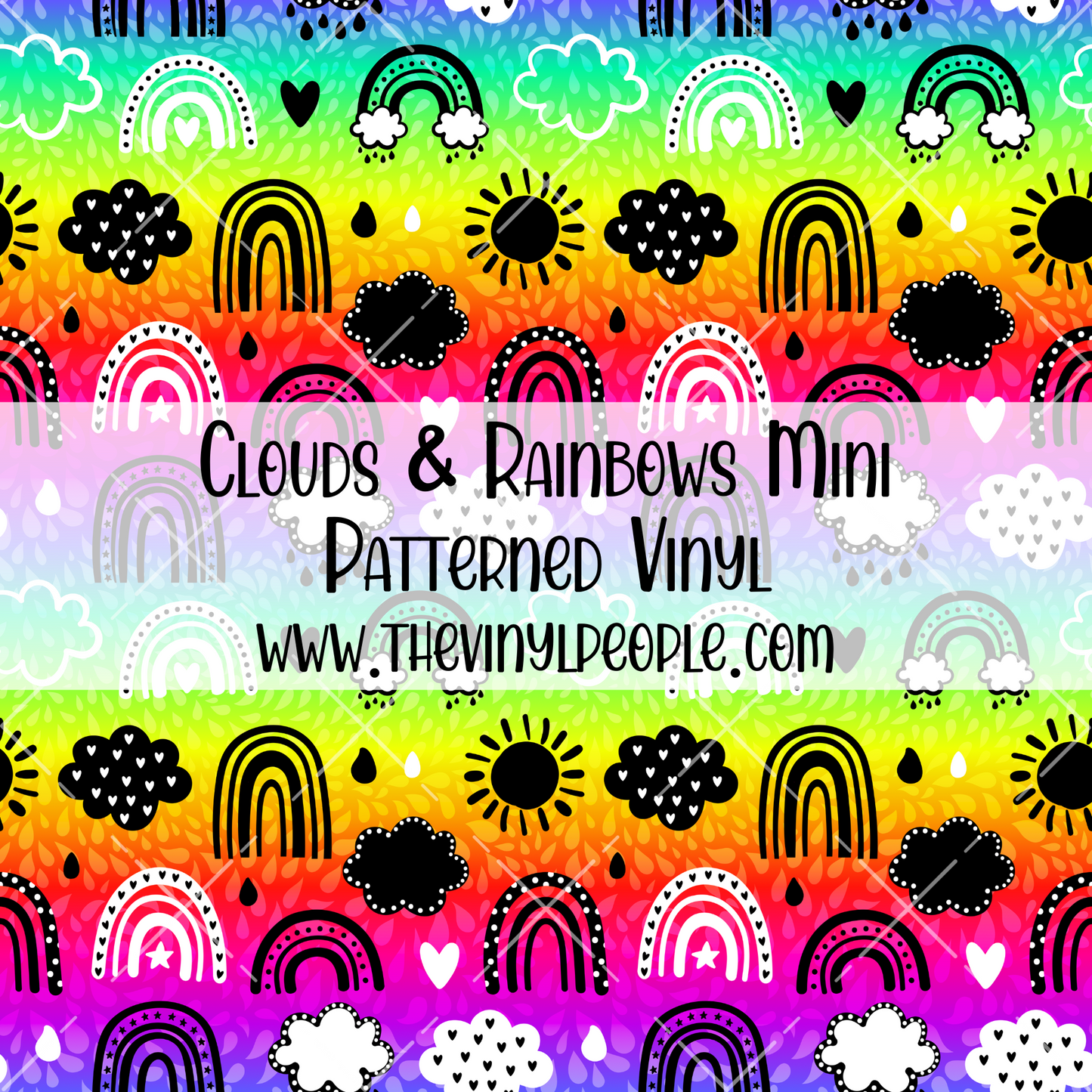 Clouds & Rainbows Patterned Vinyl