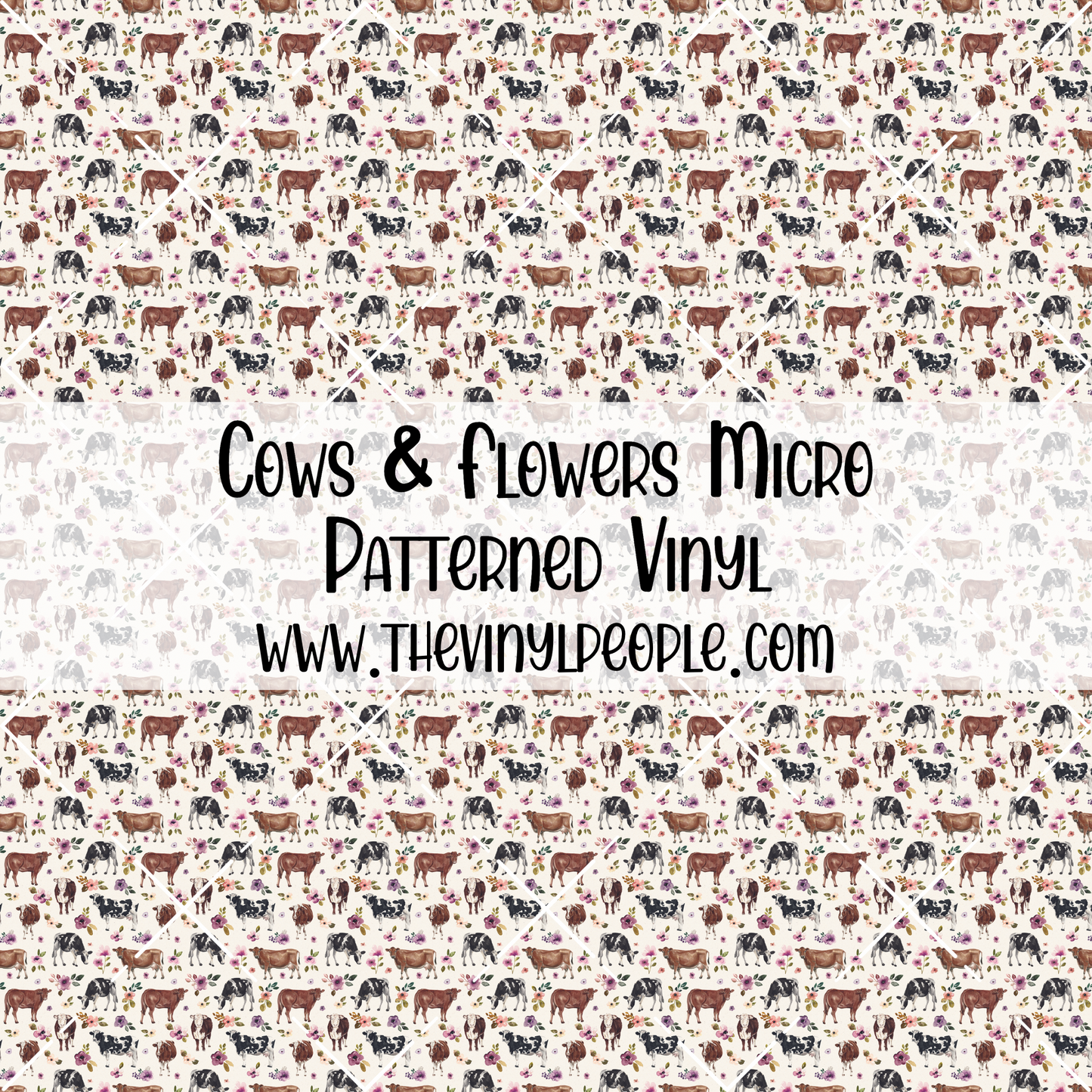 Cows & Flowers Patterned Vinyl