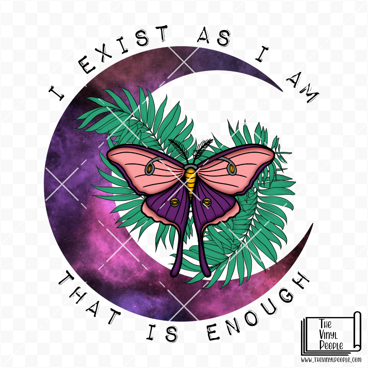 Enough Lunar Moth Vinyl Decal