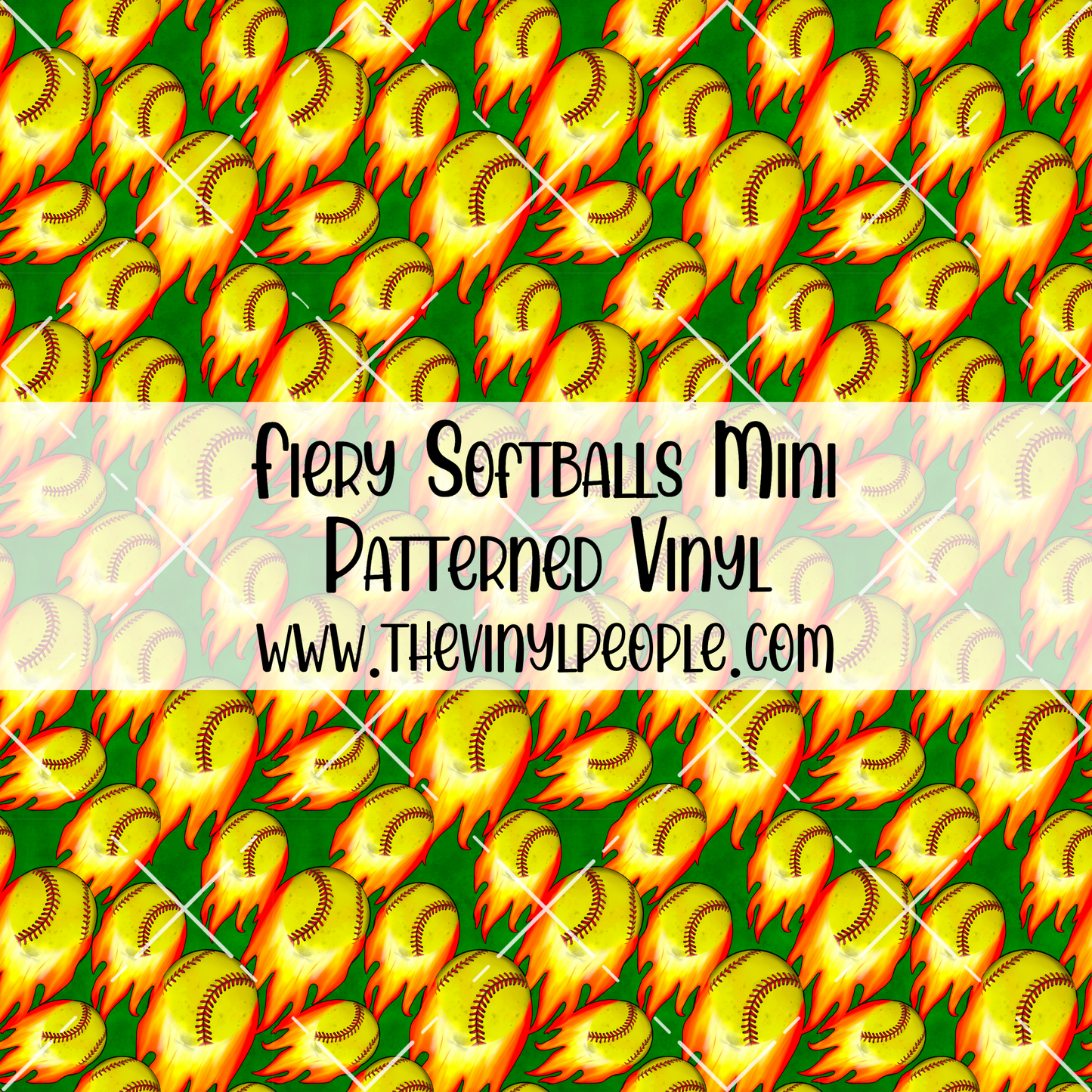 Fiery Softballs Patterned Vinyl