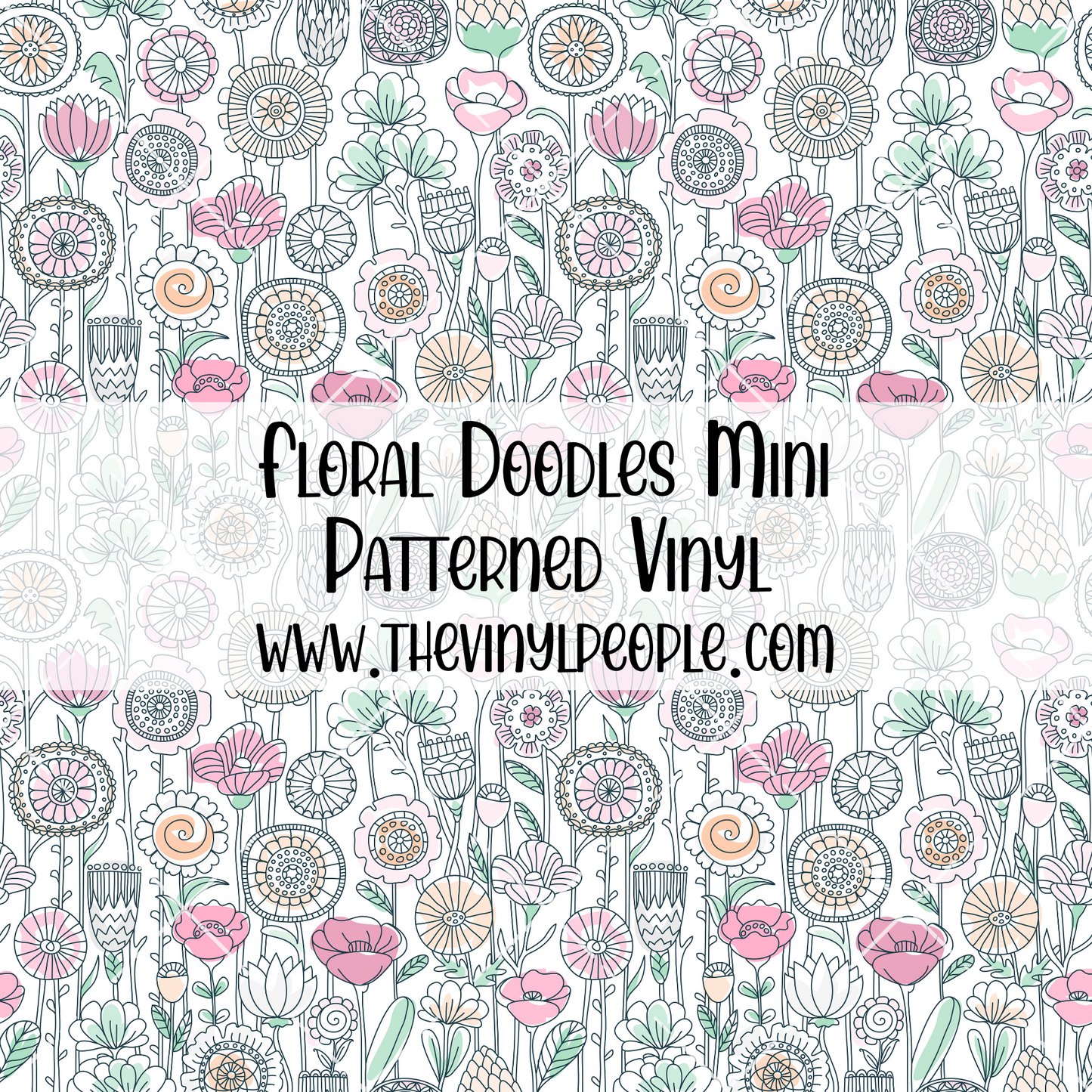 Floral Doodles Patterned Vinyl