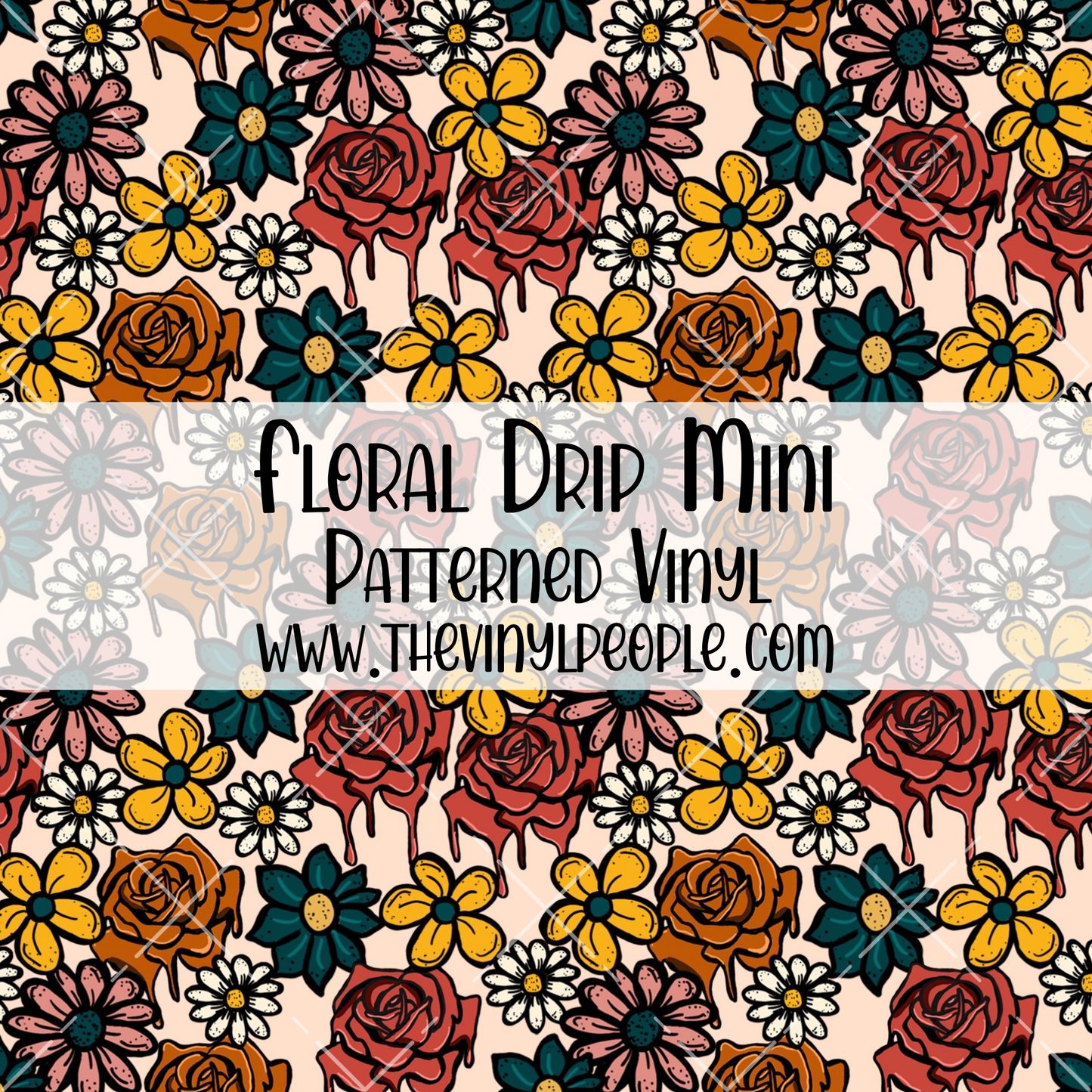Floral Drip Patterned Vinyl