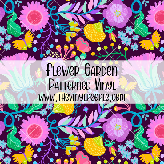 Flower Garden Patterned Vinyl