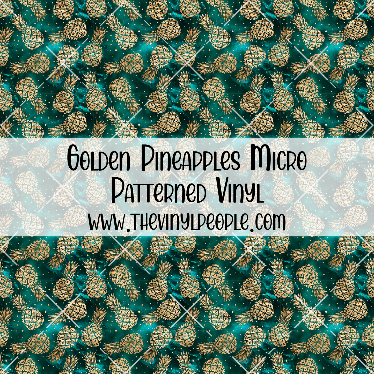 Golden Pineapple Patterned Vinyl
