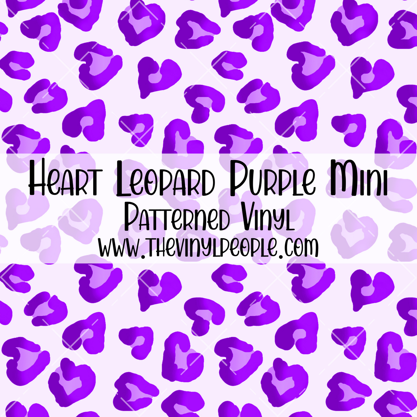 Heart Leopard Purple Patterned Vinyl