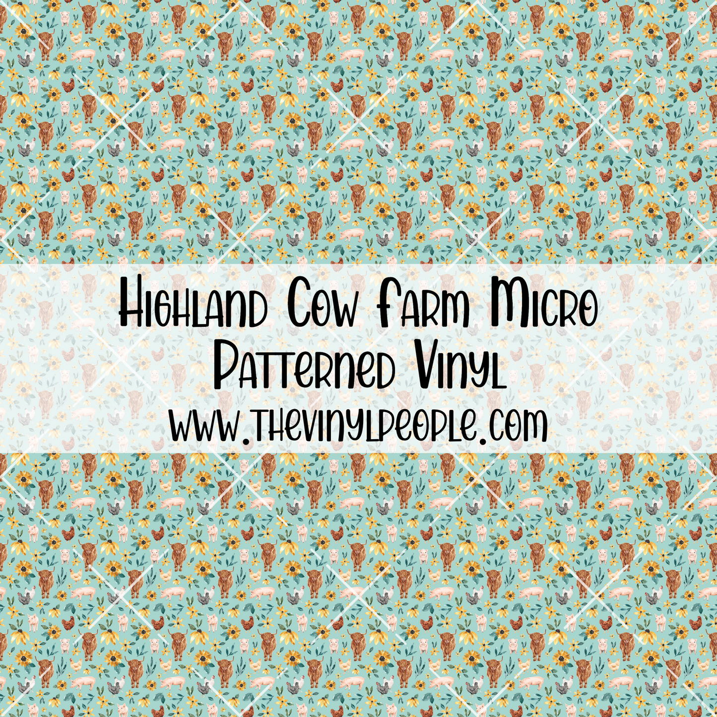 Highland Cow Farm Patterned Vinyl
