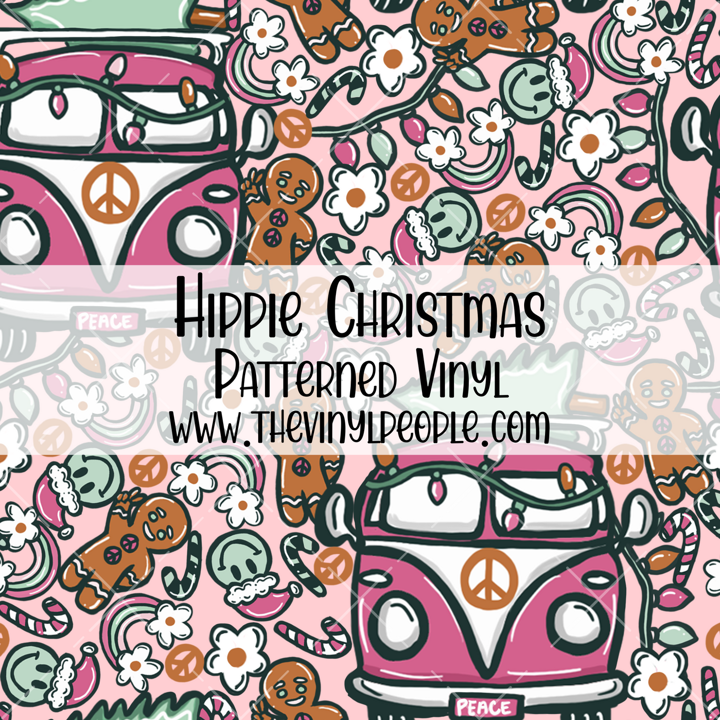 Hippie Christmas Patterned Vinyl
