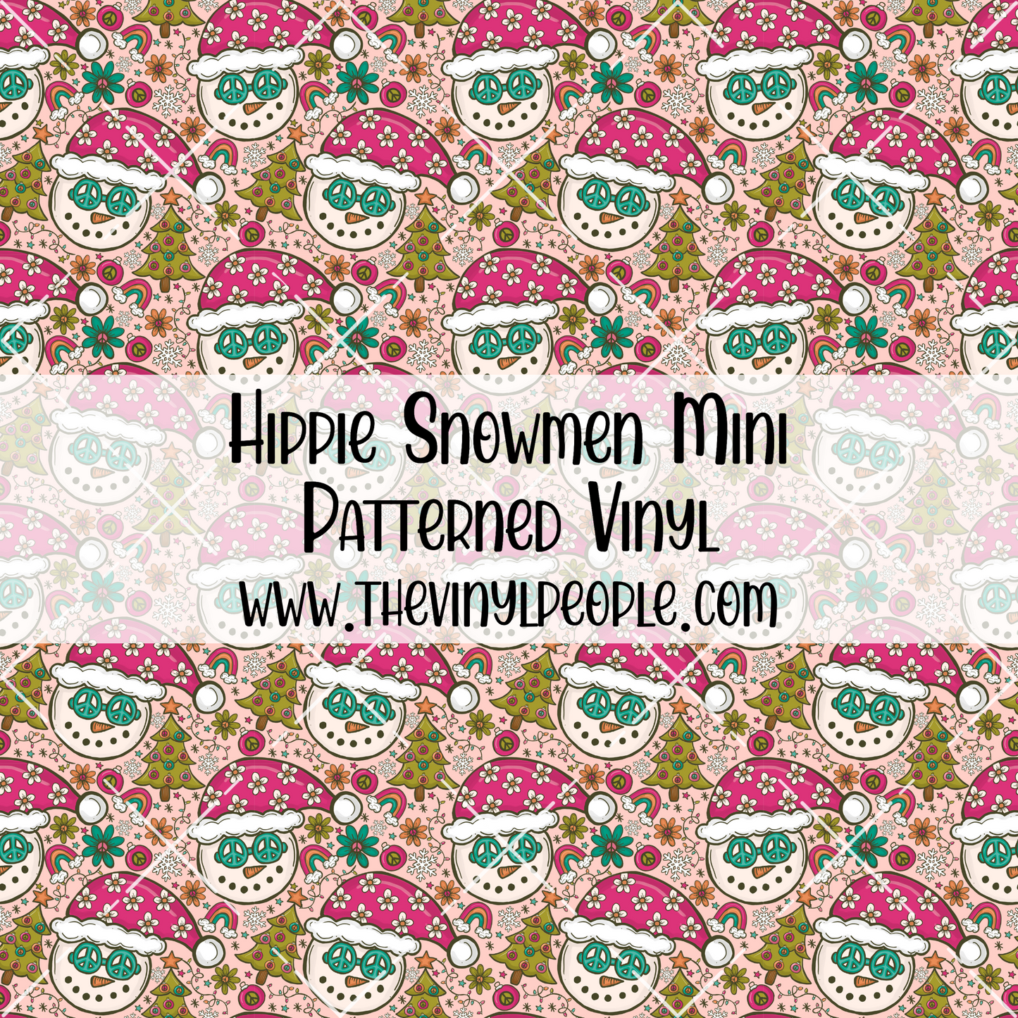 Hippie Snowmen Patterned Vinyl