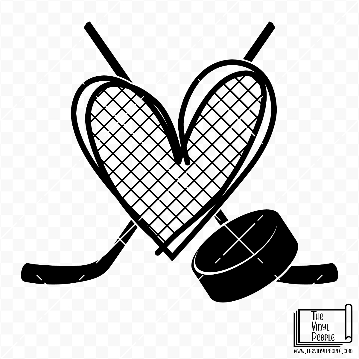 Hockey Heart Vinyl Decal