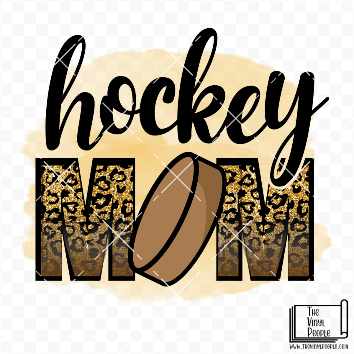 Hockey Mom Leopard Vinyl Decal