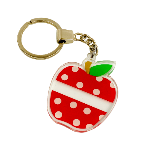 Acrylic Apple Keychain