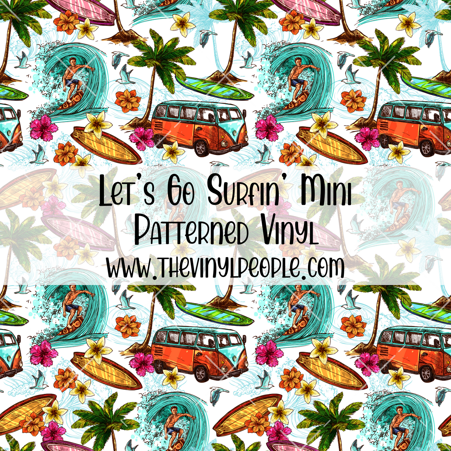 Let's Go Surfin' Patterned Vinyl