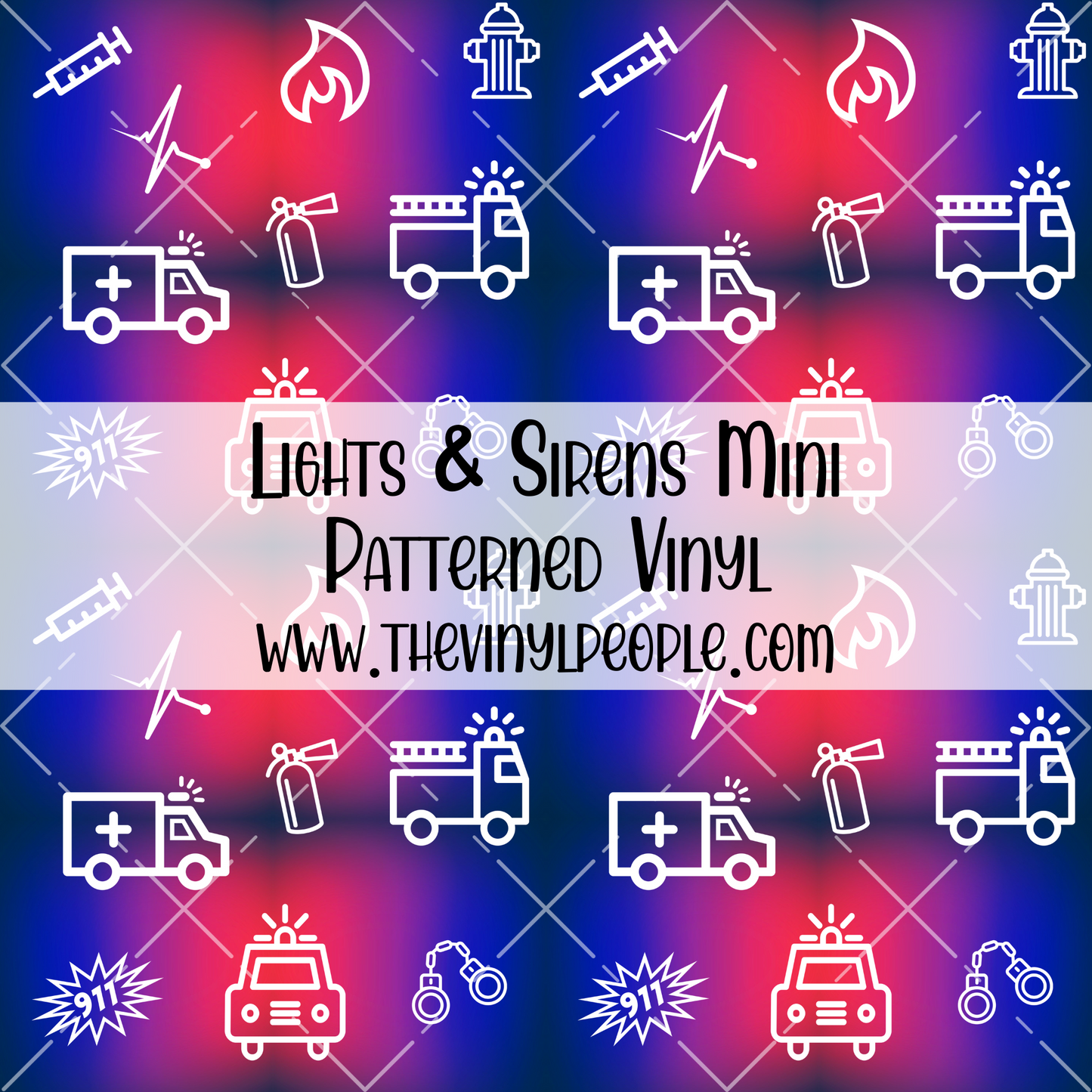 Lights & Sirens Patterned Vinyl