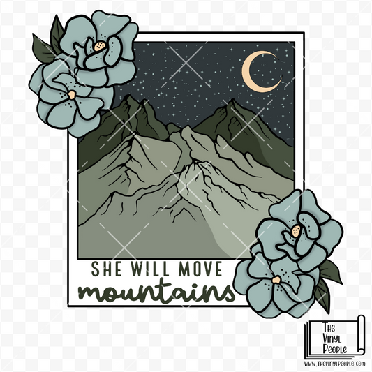 Move Mountains Floral Vinyl Decal