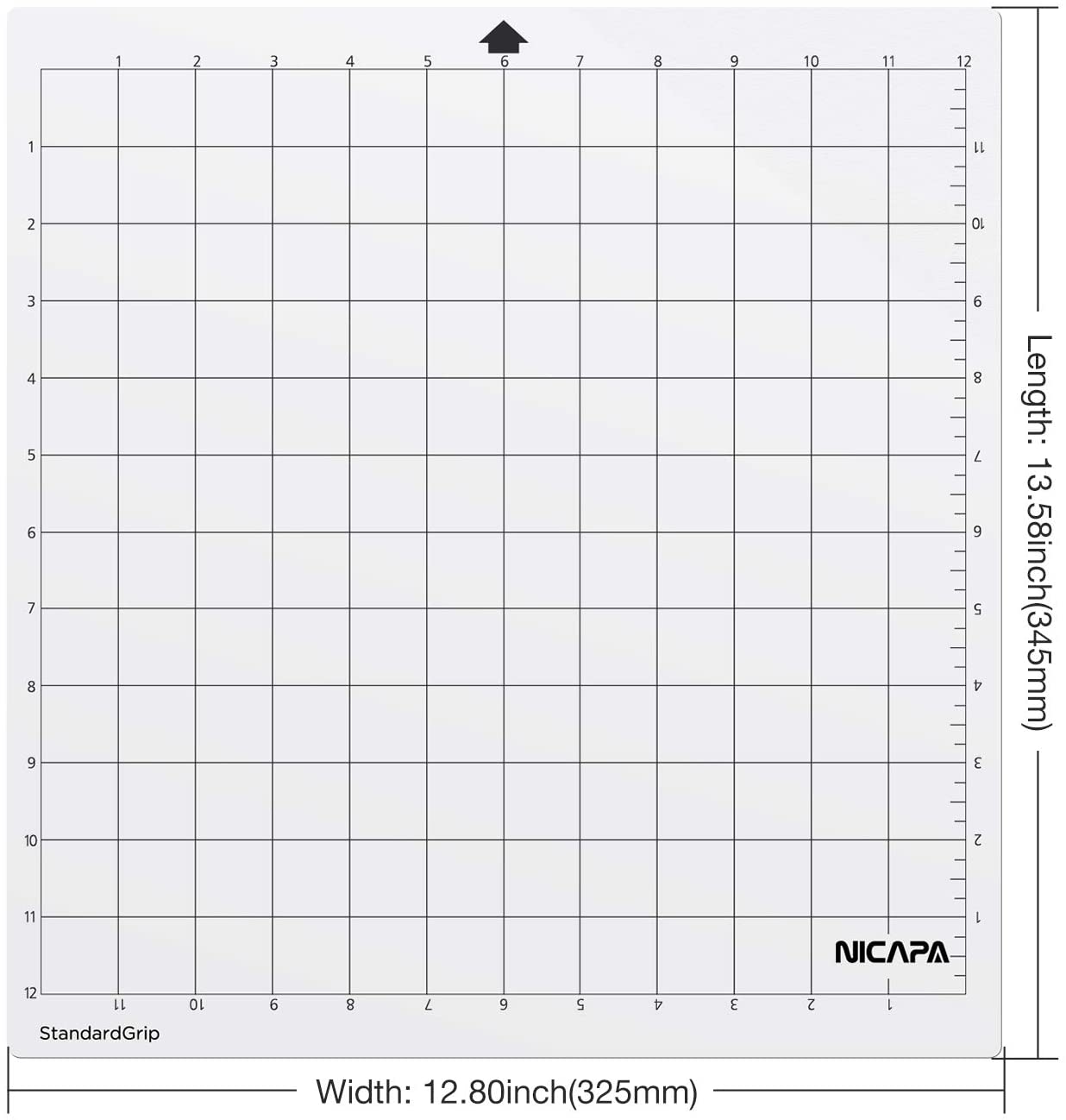 NICAPA 12x12 Silhouette Cameo Cutting Mat - STANDARD GRIP
