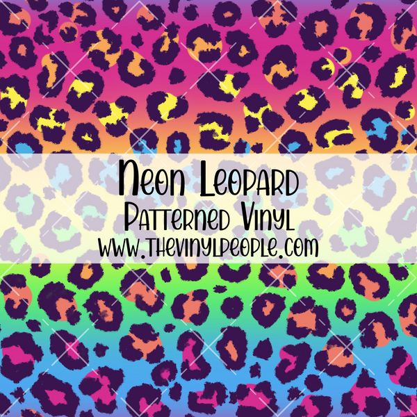 Neon Leopard Patterned Vinyl