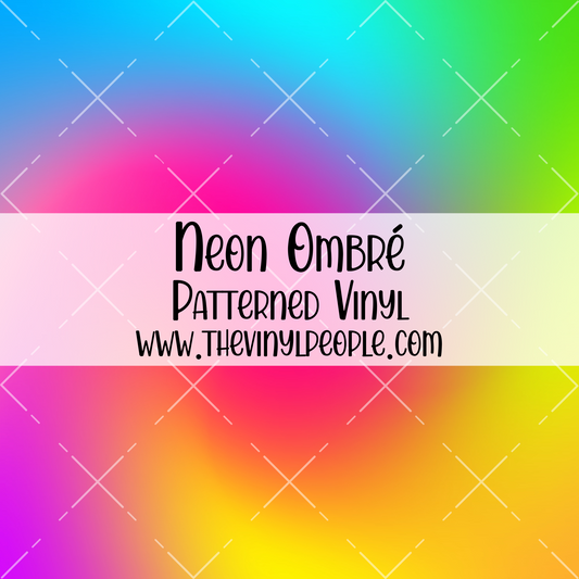 Neon Ombré Patterned Vinyl